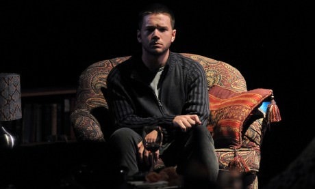 James Caverly in a scene from the SpeakEasy Stage Company production of TRIBES in October 2013. Photo by  