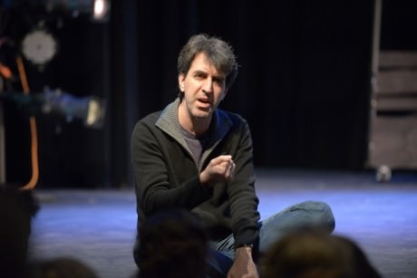 Jason Robert Brown speaks to the cast of 'Parade.' Photo by Scott Selman.