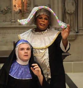 Cooper Westbrook (Maria) and Montario Hill (Mother Abbess). Photo by Emily Pinna.