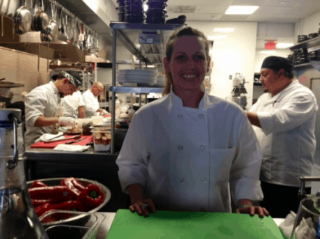 At the Chet’s table with Chef de Cuisine Ines Campoamor.