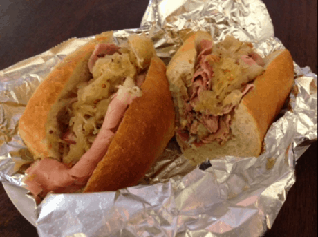 “Porkstrami” sandwich at Red Apron.