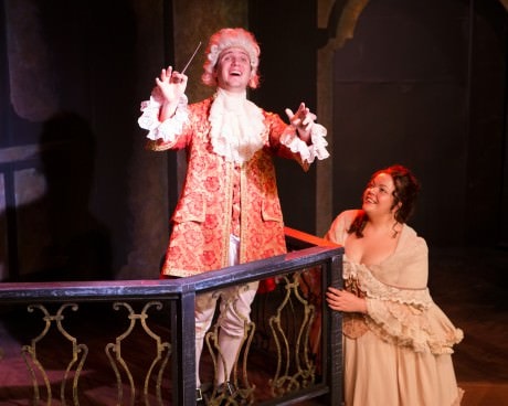 Mozart (Rick Lyon-Vaiden) and Constanze (Holly Gibbs). Photo courtesy of Fells Point Corner Theatre.