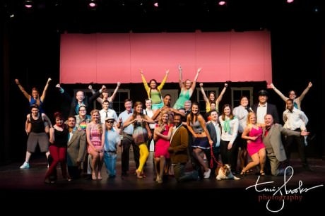 Paul and the cast of 'Legally Blonde - The Musical' at McLean Community Players. Photo by Traci J. Brooks.