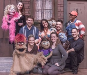 The cast of ‘Avenue Q’ at LTA. Photo by Keith Waters.