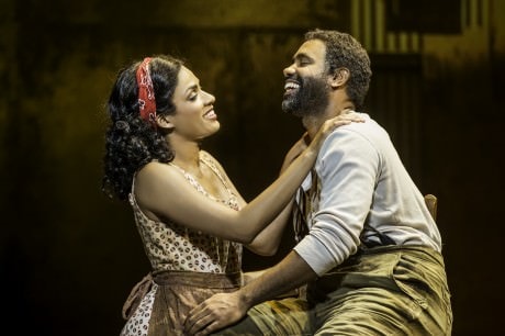 Alicia Hall Moran as Bess and Nathaniel Stampley as Porgy. Photo by Michael J. Lutch.