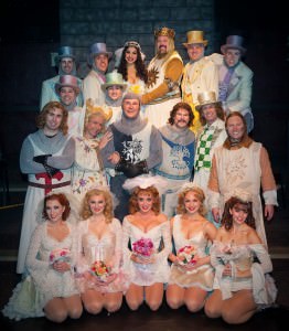 The Cast of 'Monty Python's Spamalot' at Toby's Dinner Theatre. Photo by Kirstine Christiansen.