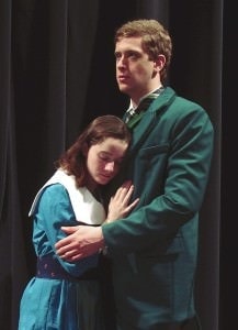 Aurora Beckett (Wendla) and Matt Krug (Melchior) in 'Spring Awakening.' Photo by R. Scott Hengen.