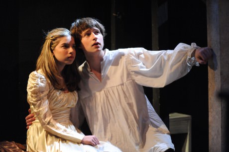  Eli Pendry (Romeo) and Sydney Maloney (Juliet). Photo courtesy of Compass Rose Theater.