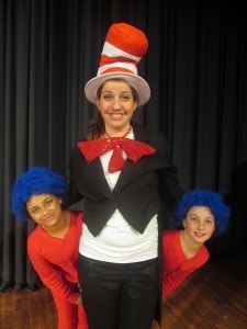 The Cat in the Hat (Megan D'Alesandro) and The Things (Delancey D'Amico and Tamara Hurwitz). Photo by Tiffany Beam.