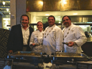 Chefs Peter Sciafani, Katie Gross, and Gino Sciafani from Ruffino's.