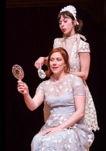 Jessie Austrian (Julia) and Emily Young (Lucetta).  Photo by Teresa Wood.