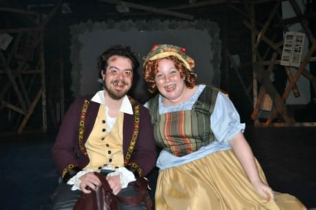 Gabriel Potter (Thenardier) and Malinda Malkand (Madame Thenardier). Phot courtesy of Kensington Arts Theatre.