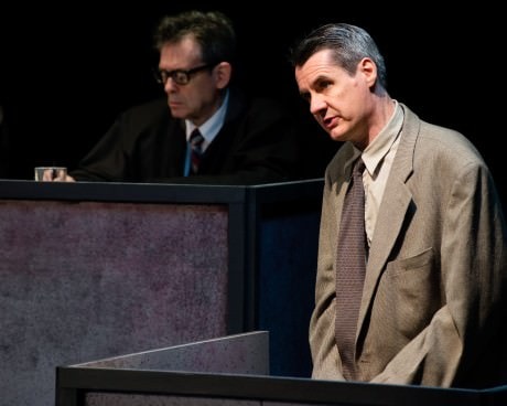 Foreground: Christopher Henley (Rudolph Peterson). Background: Tel Monks (Judge Ives). Photo by Johannes Markus.