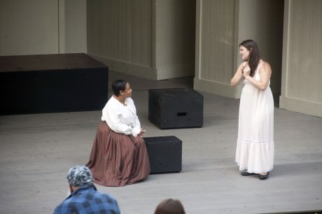 Tameka Taylor (Emelia) (Left) and Leanne O'Neill (Desdemona) (Right).